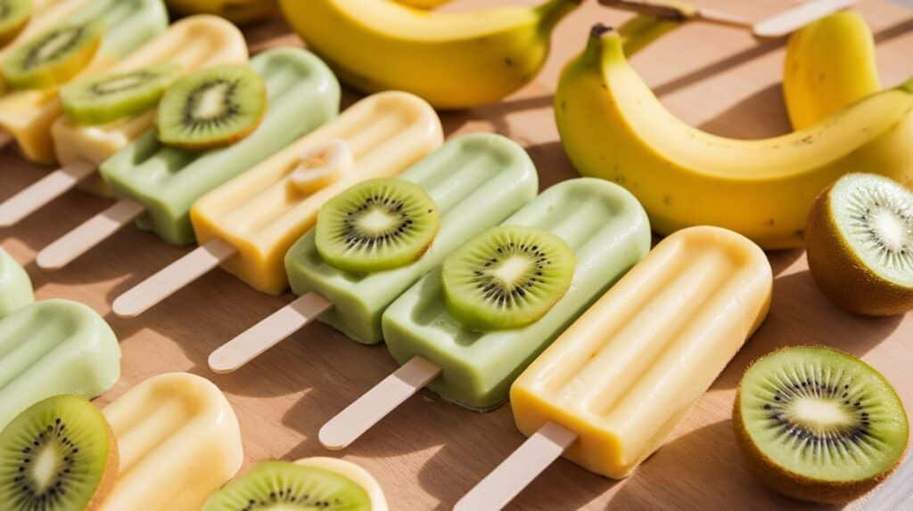 Kiwi Banana Smoothie Pops