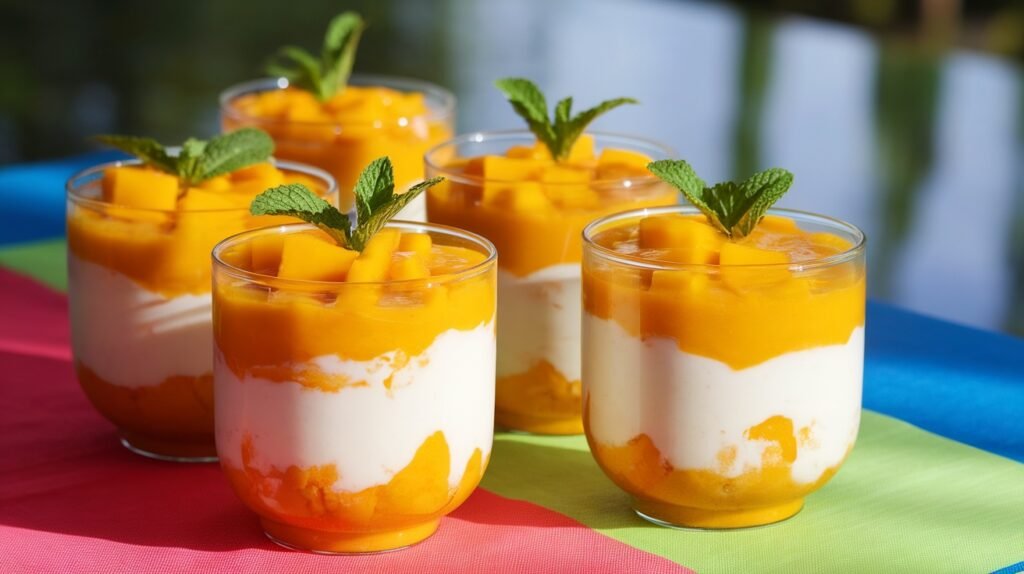Mango Yogurt Swirl Cups