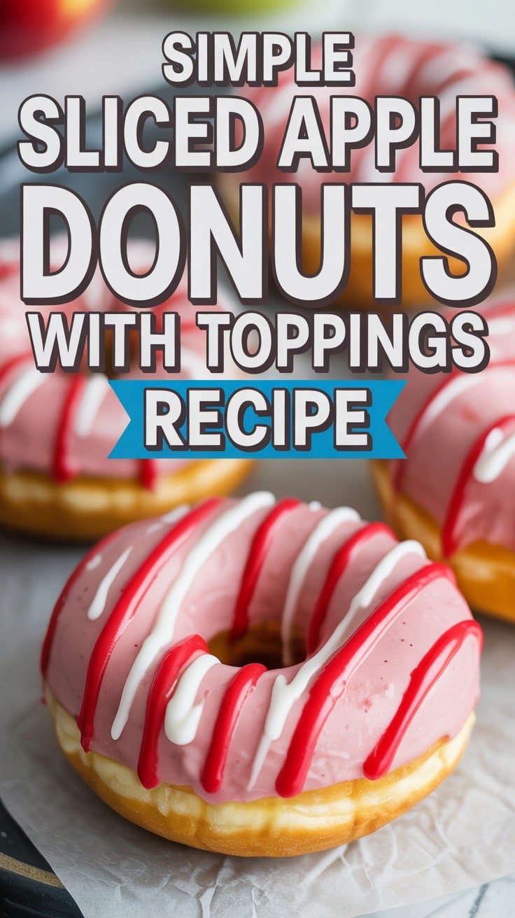 Sliced Apple Donuts with Toppings