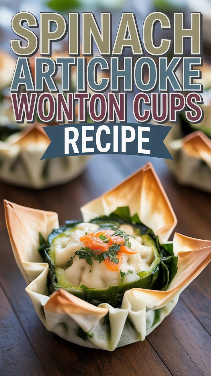 Spinach Artichoke Wonton Cups