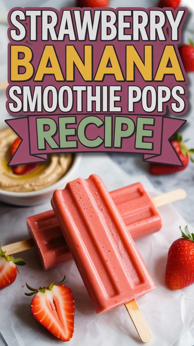 Strawberry Banana Smoothie Pops