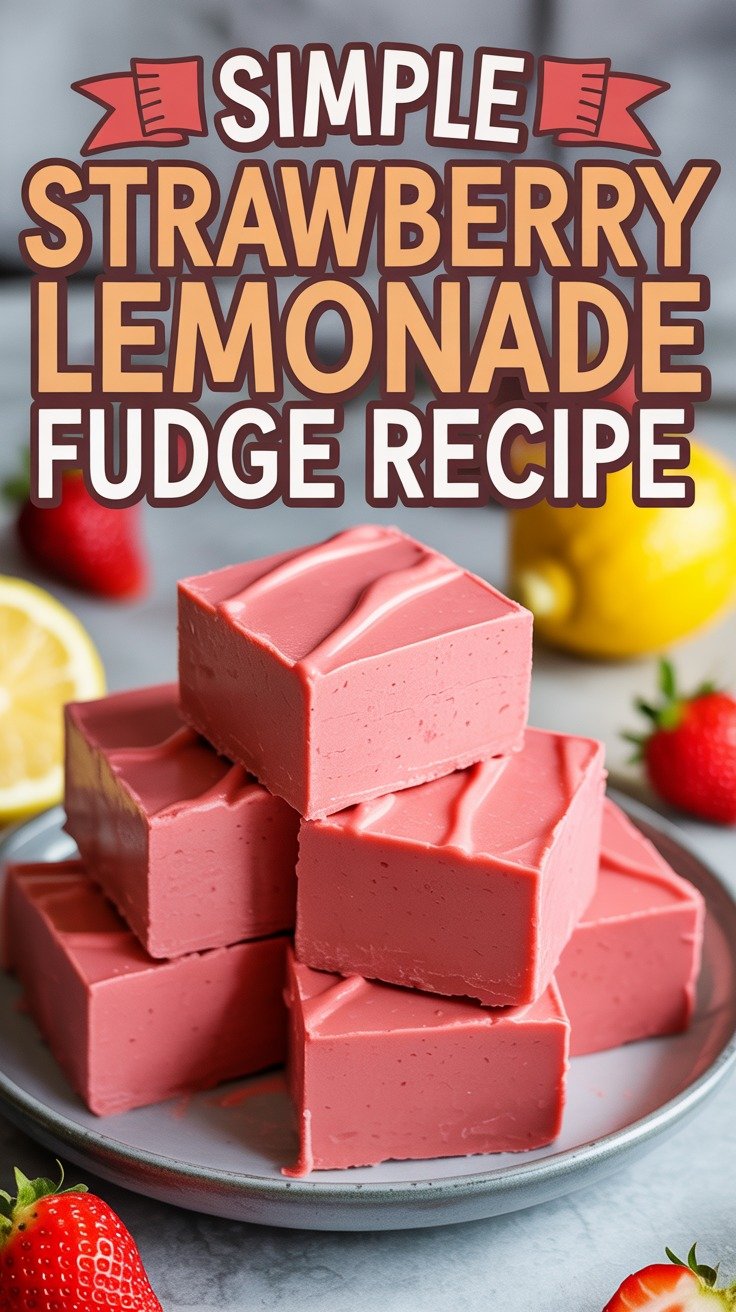 Strawberry Lemonade Fudge