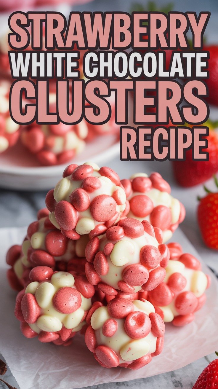 Strawberry White Chocolate Clusters
