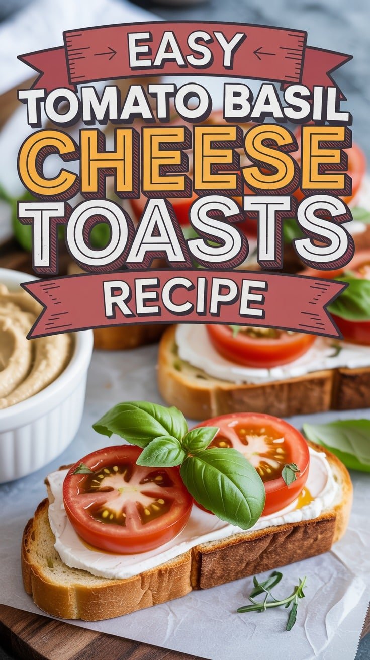 Tomato Basil Cheese Toasts