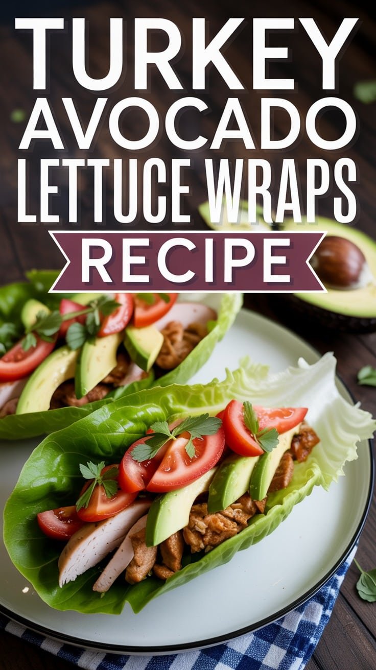 Turkey Avocado Lettuce Wraps