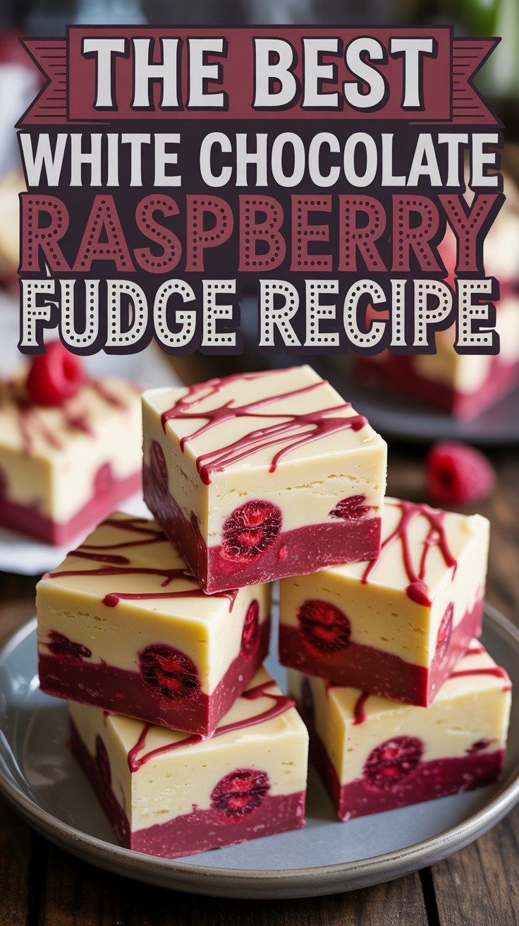 White Chocolate Raspberry Fudge