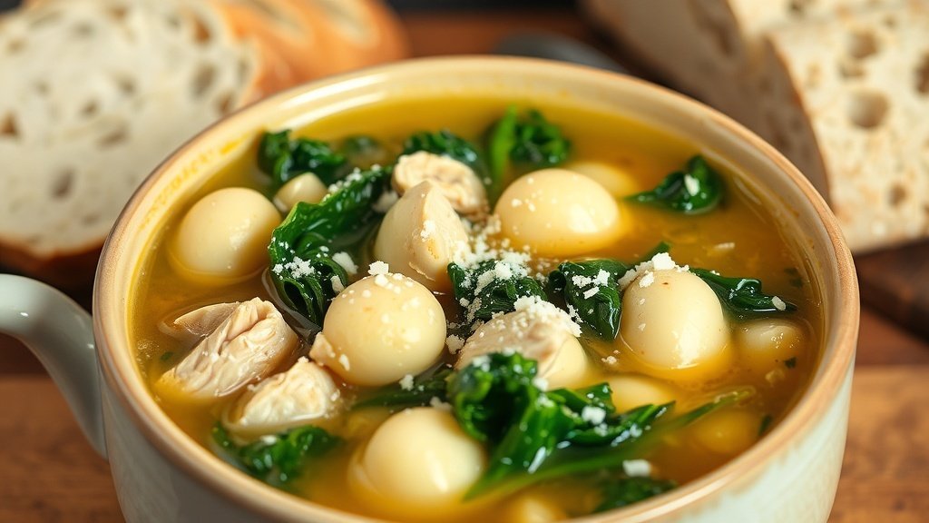 Rustic Chicken and Kale Gnocchi Soup