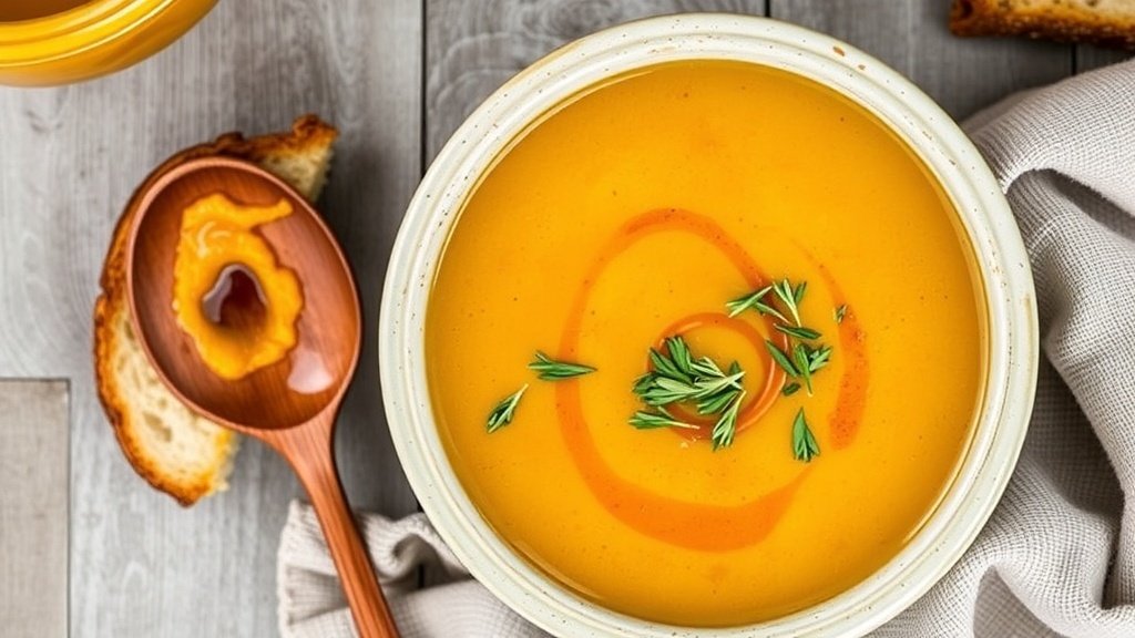 Maple Roasted Acorn Squash and Apple Soup