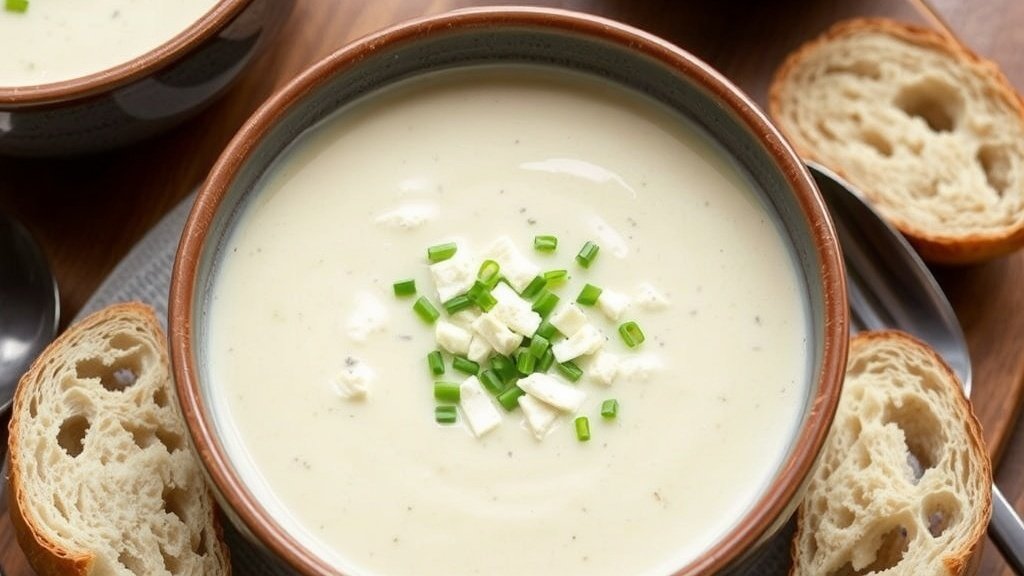 Creamy Blue Cheese and Cauliflower Soup