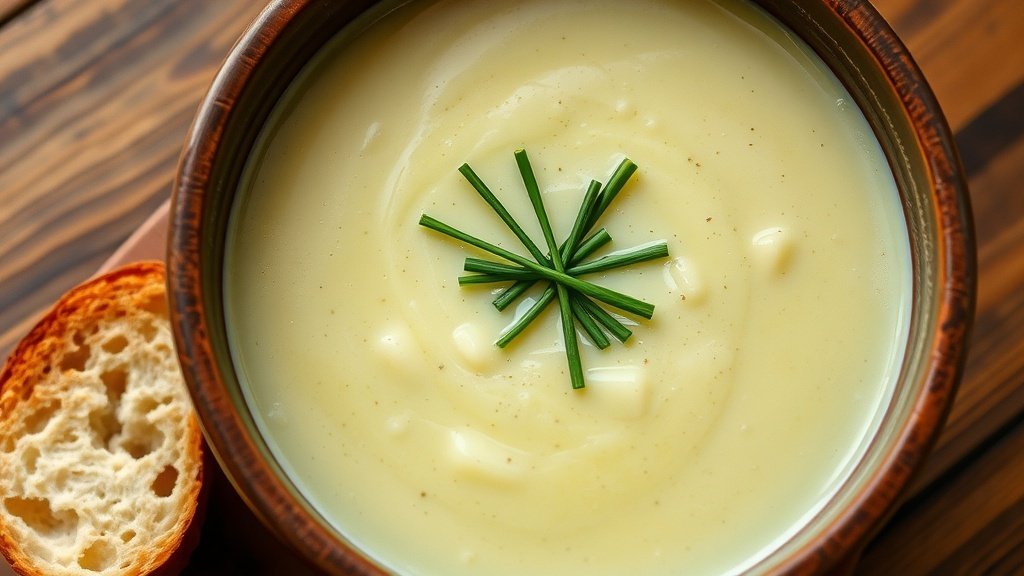Creamy Leek, Potato, and Gruyère Soup