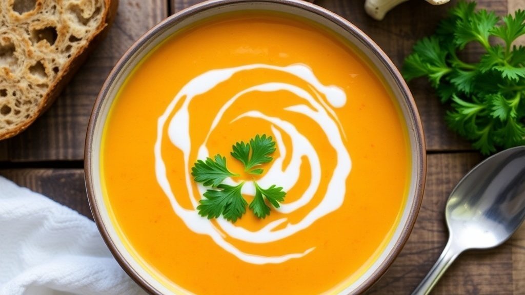 Creamy Carrot, Parsnip, and Ginger Soup