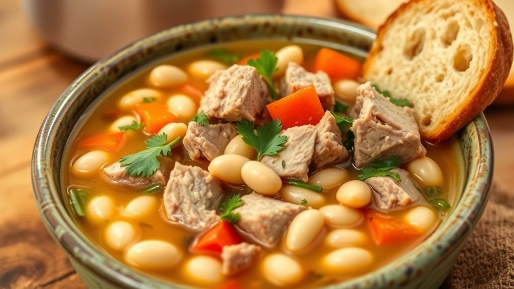 Rustic Pork Shoulder and White Bean Soup