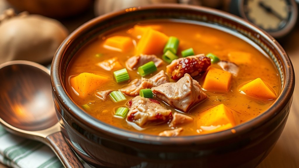 Smoky Ham and Sweet Potato Soup