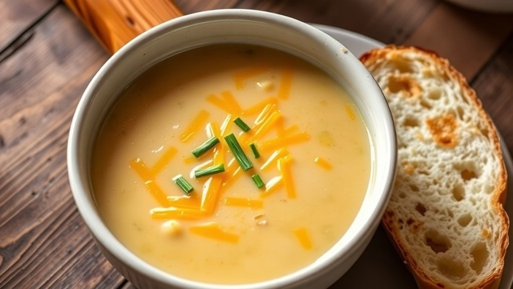 Creamy Potato, Cheddar, and Ale Soup