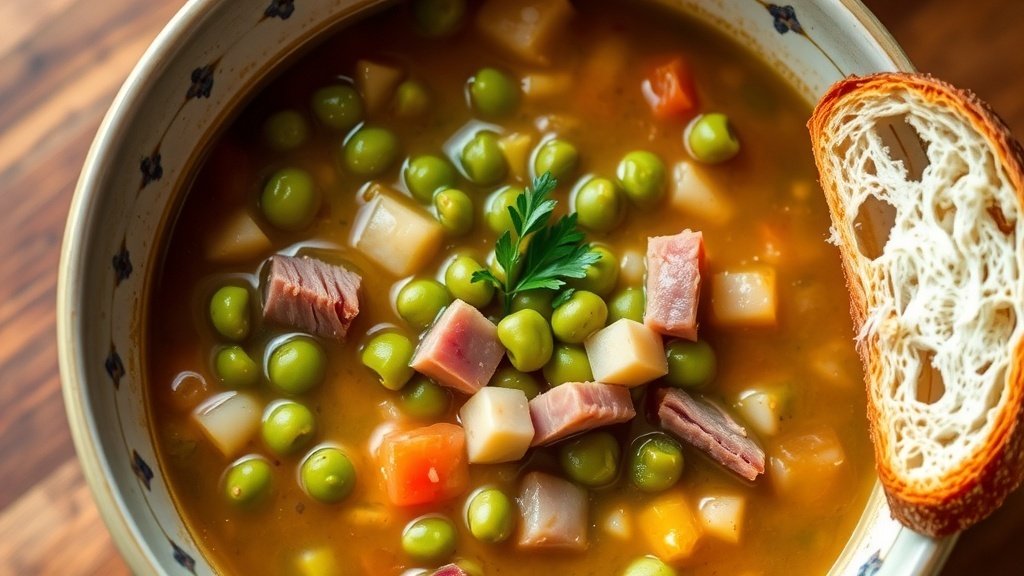 Rustic Ham Hock and Split Pea Soup