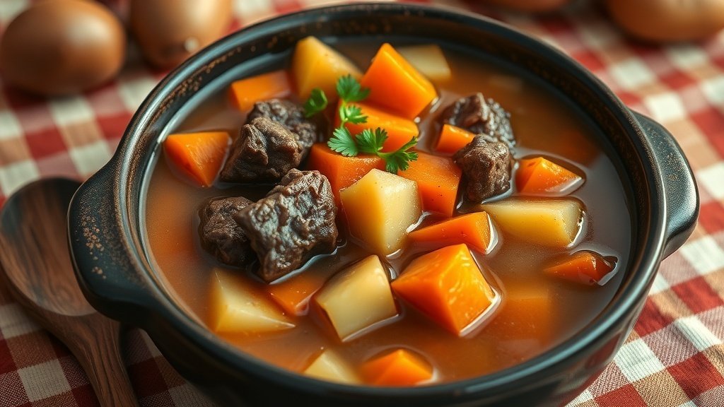 Rustic Beef and Carrot Stew Soup