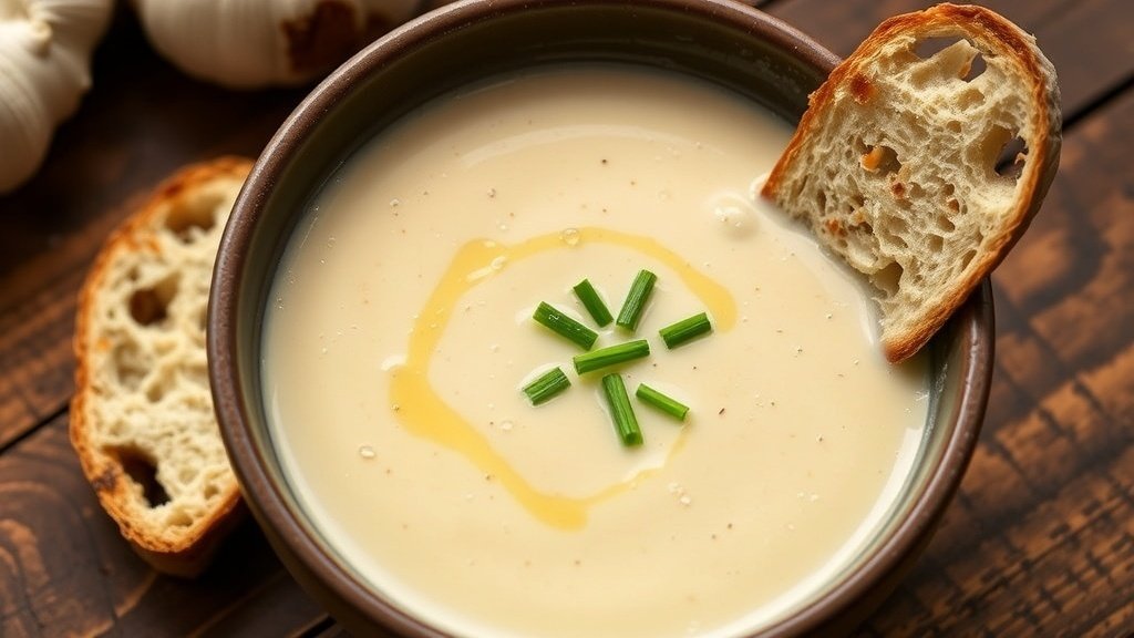Roasted Garlic, Leek, and Brie Soup