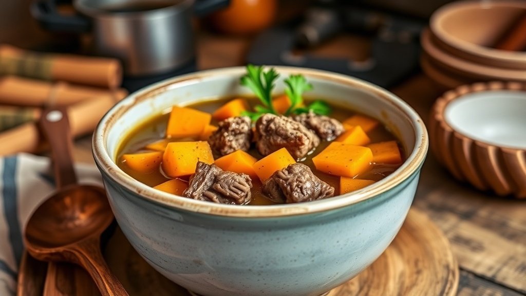Rustic Lamb and Sweet Potato Soup