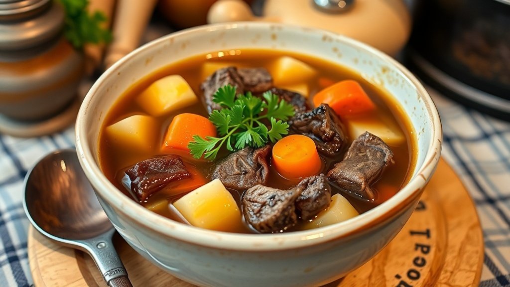 Rustic Venison, Carrot, and Parsnip Soup