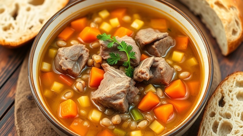 Rustic Duck and Barley Soup