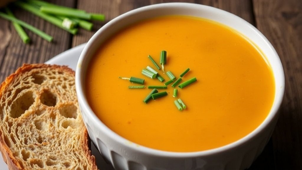 Creamy Carrot and White Cheddar Soup