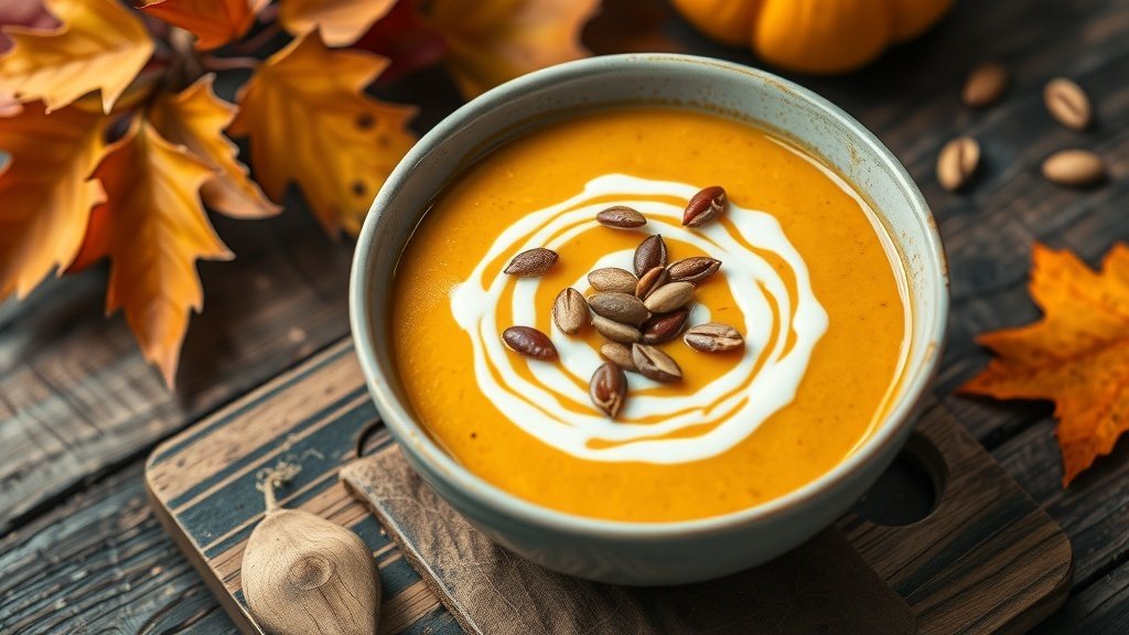 Creamy Acorn Squash and Brown Sugar Soup