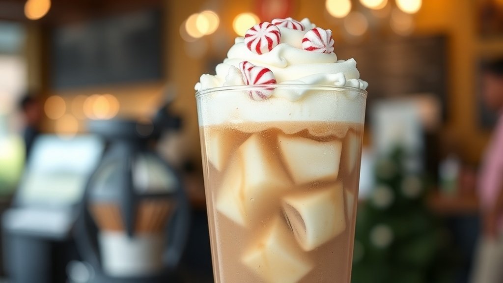 White Chocolate Peppermint Iced Coffee