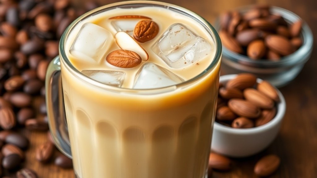 Almond Vanilla Bean Iced Coffee