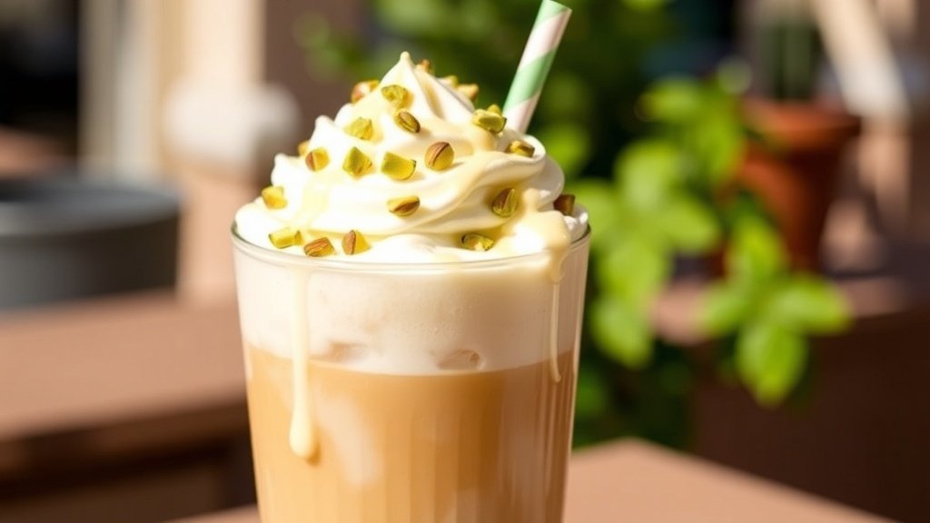 Pistachio White Chocolate Iced Coffee