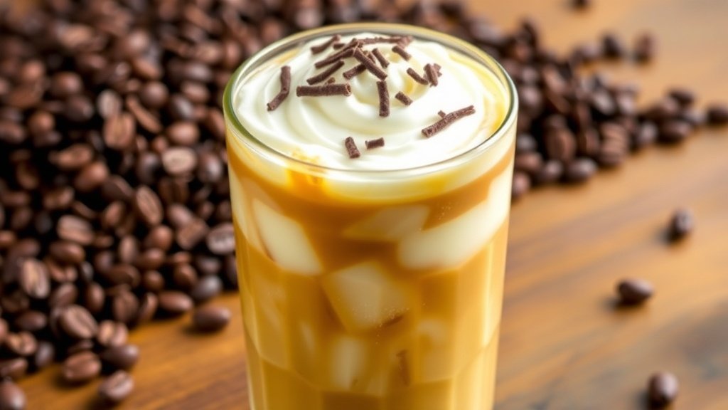 Sweet Vanilla Cream Iced Coffee