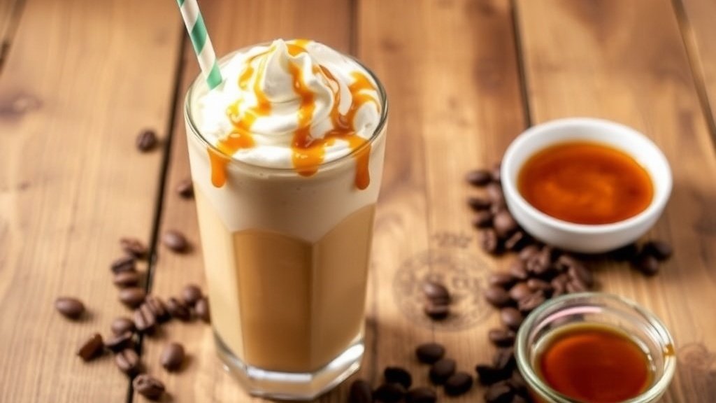 Salted Caramel Iced Coffee Frappe