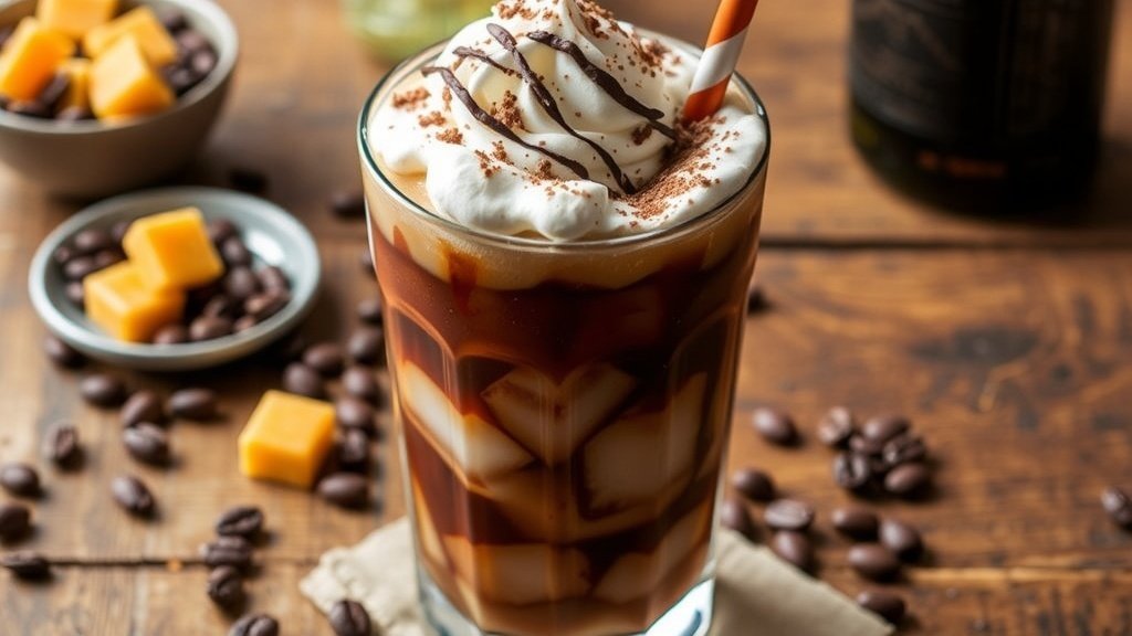Chocolate Honeycomb Iced Coffee Treat