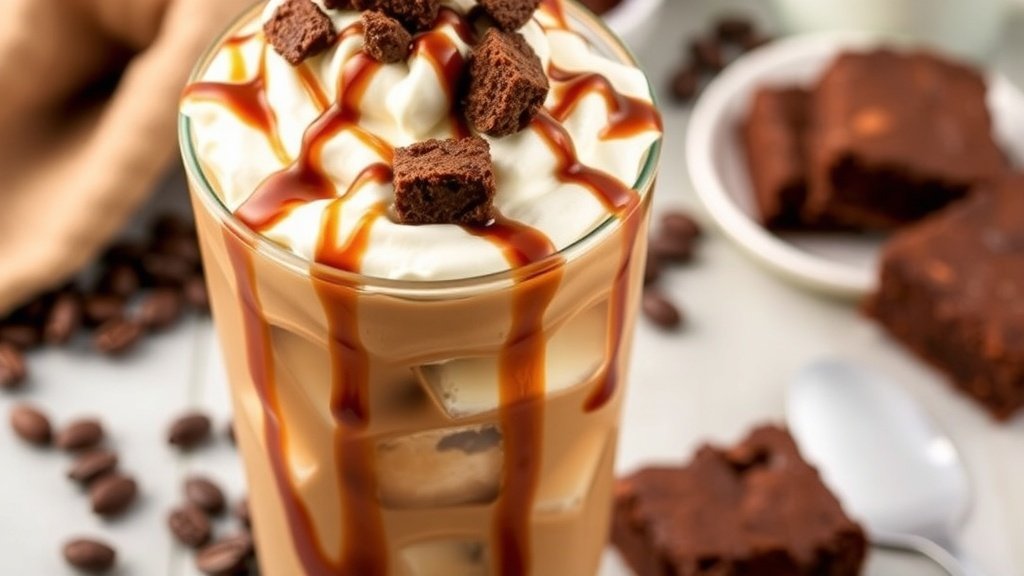 Mocha Caramel Brownie Iced Coffee