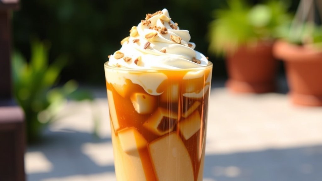 Almond Toffee Crunch Iced Coffee