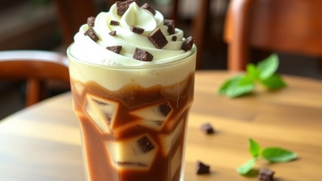 Chocolate Mint Brownie Iced Coffee