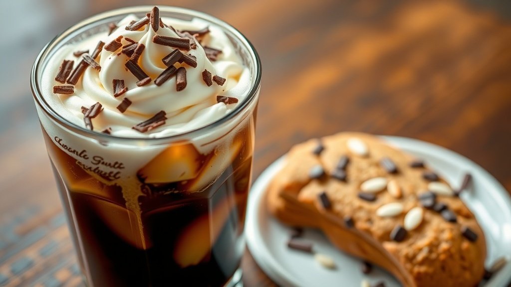 Mocha Almond Biscotti Iced Coffee