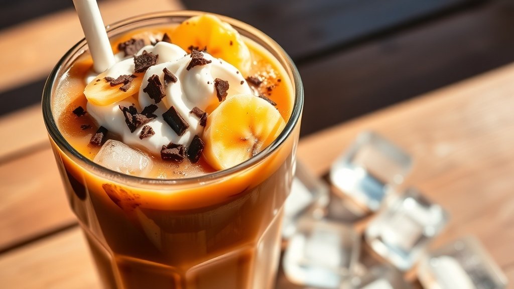 Caramelized Banana Iced Coffee Treat