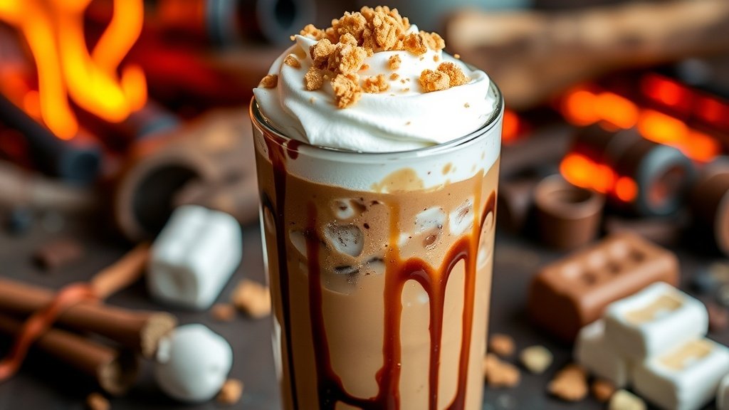 Chocolate S’mores Iced Coffee Latte