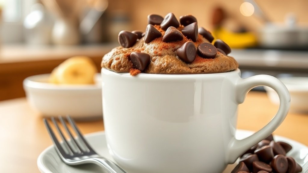 Chocolate Banana Protein Mug Cake