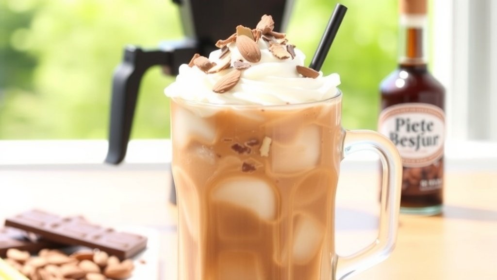 Chocolate Almond Cream Iced Coffee