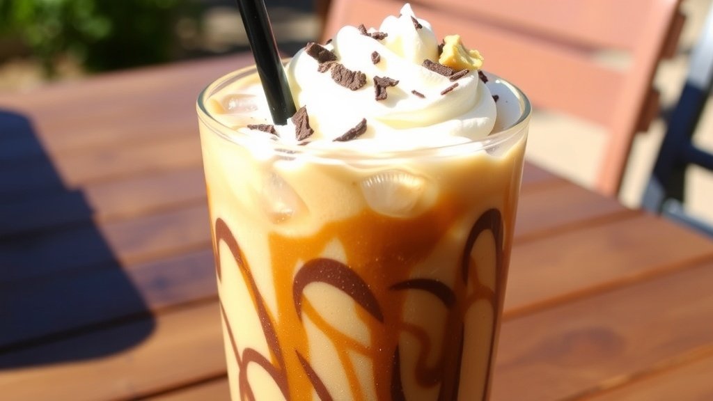 Chocolate Peanut Swirl Iced Coffee