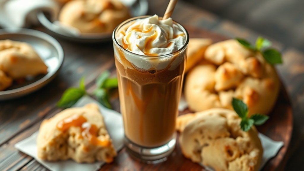 Vanilla Scone Iced Coffee Delight