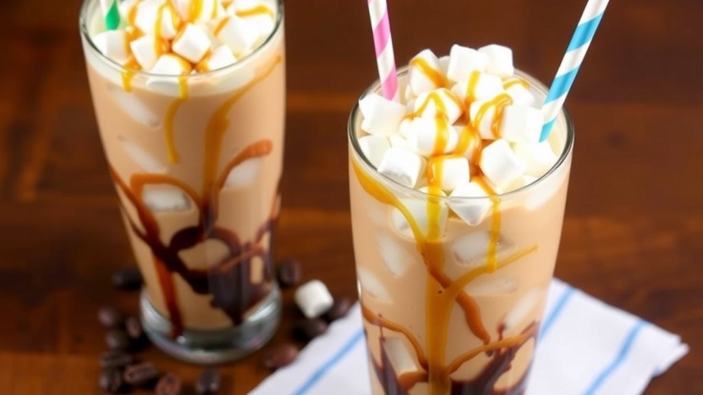 Caramel Mocha Marshmallow Iced Coffee