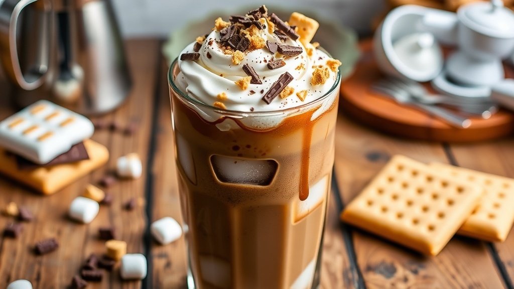 Mocha S’mores Crunch Iced Coffee