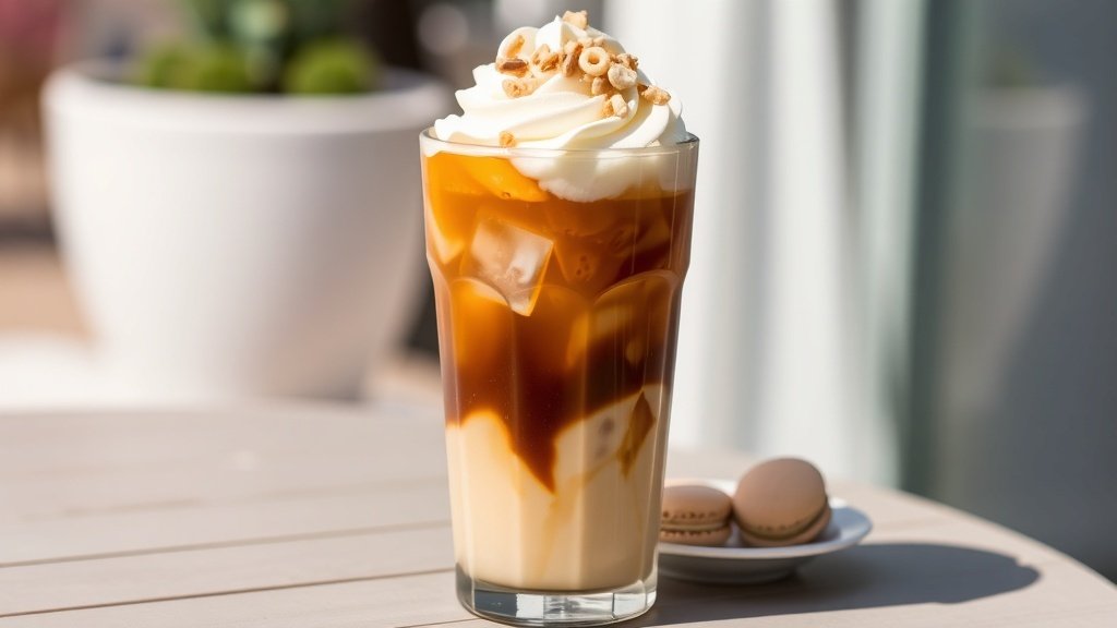 Almond Macaron Iced Coffee Treat