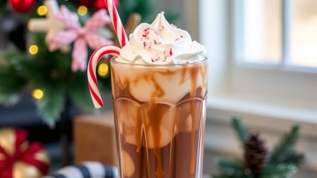 Mocha Peppermint Crunch Iced Coffee