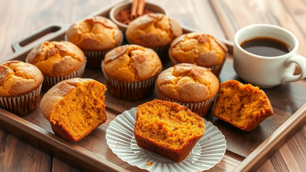 pumpkin muffins with spice cake