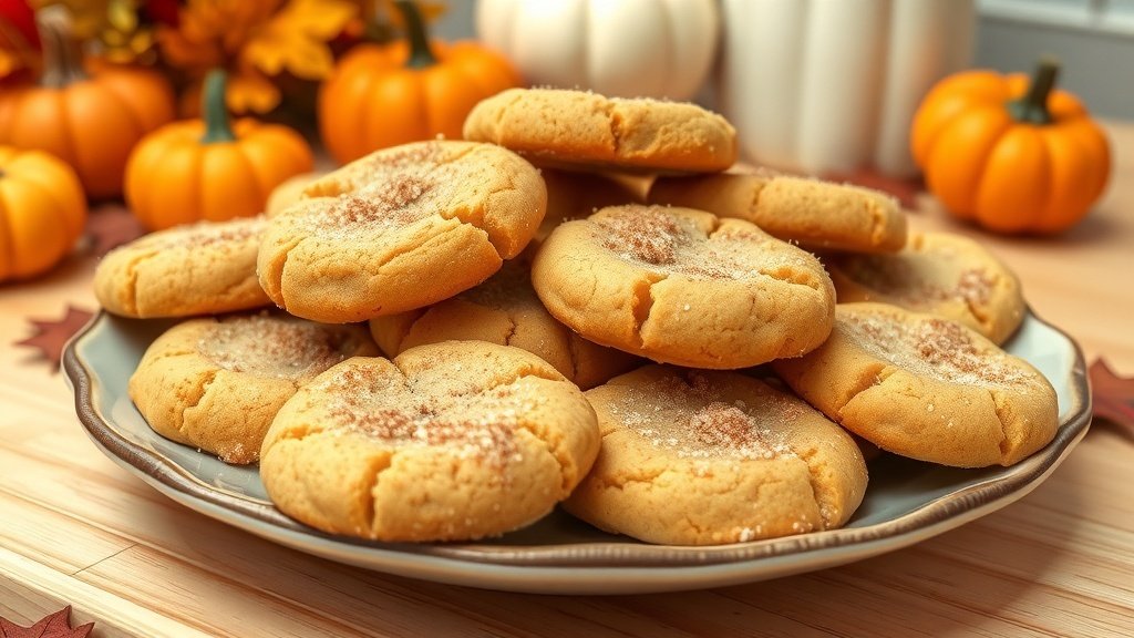 pumpkin spice snickerdoodle cookies