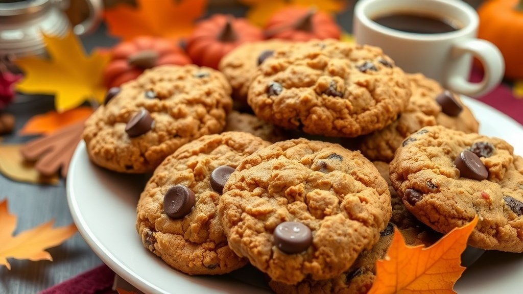 pumpkin spice oatmeal cookies