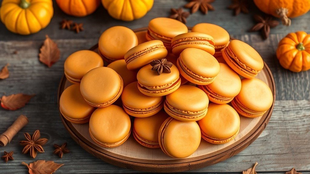 pumpkin spice macarons